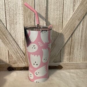 Pink Boo Ghost Stainless Steel Tumbler